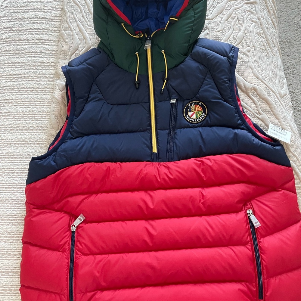 Ralph Lauren Navy and Red Puffer Vest